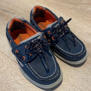 Sperry Navy Lanyard Boat Shoes 10.5 Toddler